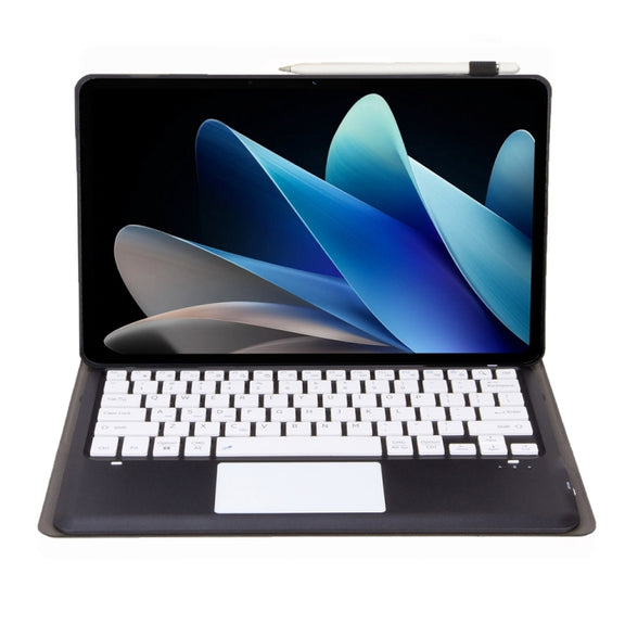 For vivo Pad 2 12.1 inch AV12-A Ultra-thin Split Bluetooth Keyboard Leather Tablet Case with Touchpad(Black+White)