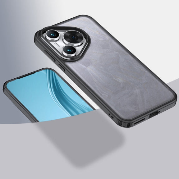 For Huawei Pura 70 Armor Clear TPU Hard PC Phone Case(Matte Black)