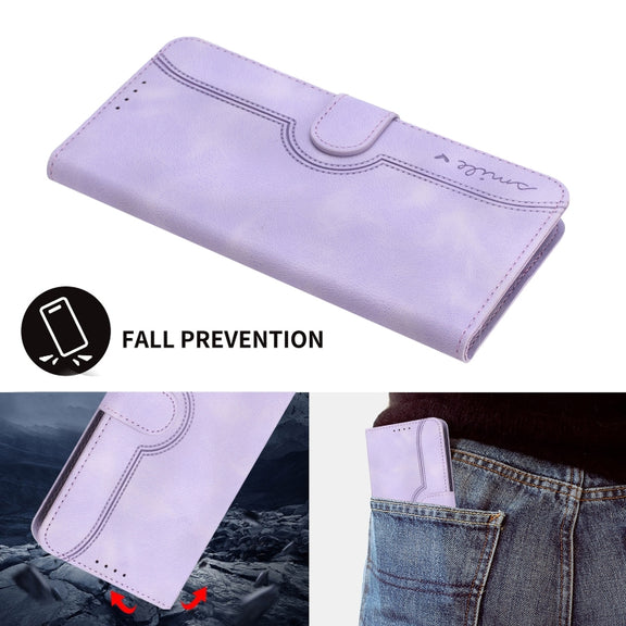 For Xiaomi Redmi K70 Heart Pattern Skin Feel Leather Phone Case(Purple)