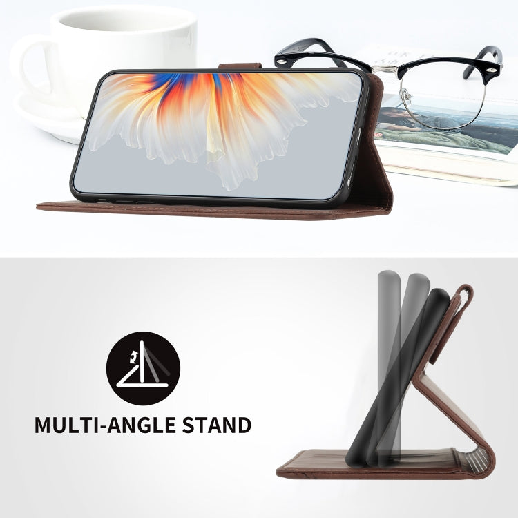 For Xiaomi Redmi K70 Heart Pattern Skin Feel Leather Phone Case(Brown) - K70 Cases by PMC TechLife | Online Shopping South Africa | PMC TechLife | Buy Now Pay Later Mobicred