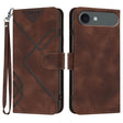 For iPhone 17 Air Line Pattern Skin Feel Leather Phone Case(Coffee) - free shipping - PMc TechLife - Order now!