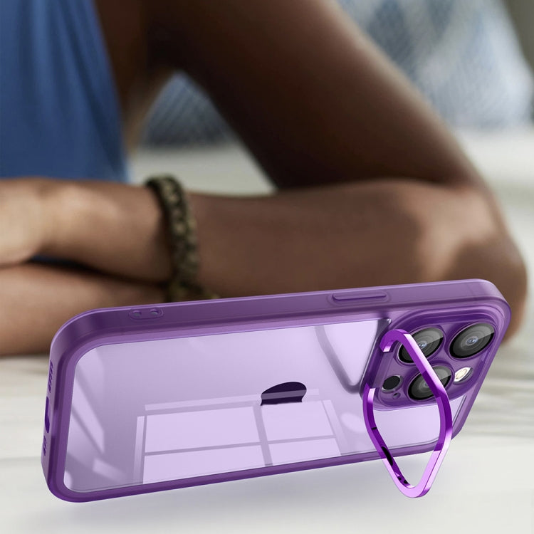 For iPhone 15 Pro Max Invisible Lens Bracket Matte Transparent MagSafe Phone Case(Royal Blue) - iPhone 15 Pro Max Cases by PMC TechLife | Online Shopping South Africa | PMC TechLife