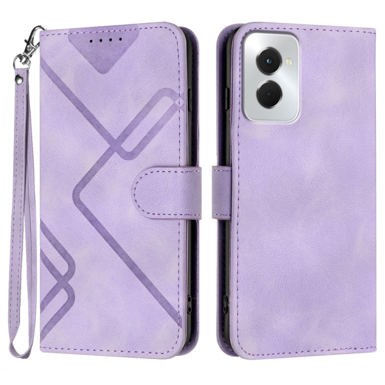 For Motorola Moto G Power 5G 2024 Line Pattern Skin Feel Leather Phone Case(Light Purple) - Motorola Cases by PMC Jewellery | Online Shopping South Africa | PMC Jewellery | Buy Now Pay Later Mobicred