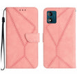 For Motorola Moto E13 4G Stitching Embossed Leather Phone Case(Pink) - free shipping - PMC TechLife - Order now!