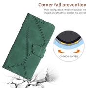 For Motorola Moto E13 4G Stitching Embossed Leather Phone Case(Green)