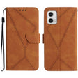 For Motorola Moto G 5G 2023 Stitching Embossed Leather Phone Case(Brown) - free shipping - PMC TechLife - Order now!
