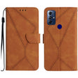 For Motorola Moto G Play 2023 Stitching Embossed Leather Phone Case(Brown) - free shipping - PMC TechLife - Order now!