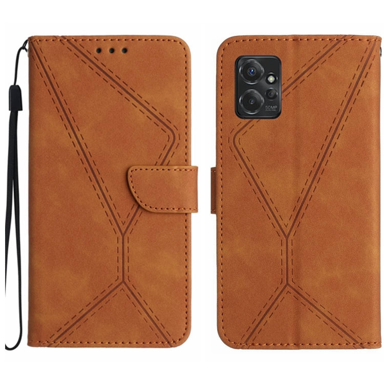 For Motorola Moto G Power 2023 Stitching Embossed Leather Phone Case(Brown) - free shipping - PMC TechLife - Order now!