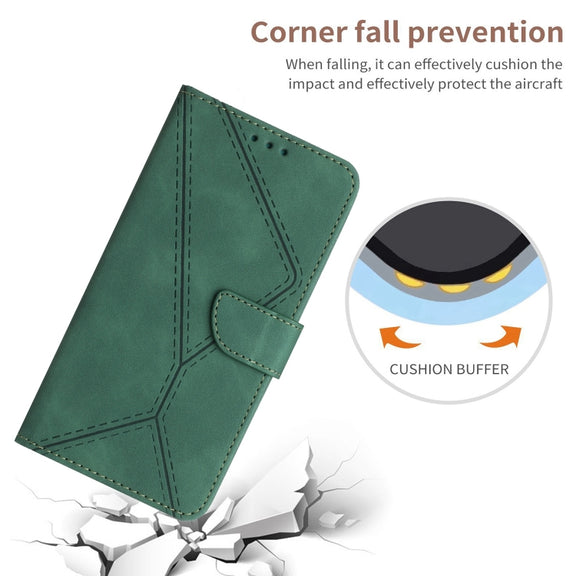 For Motorola Moto G Stylus 5G 2023 Stitching Embossed Leather Phone Case(Green)