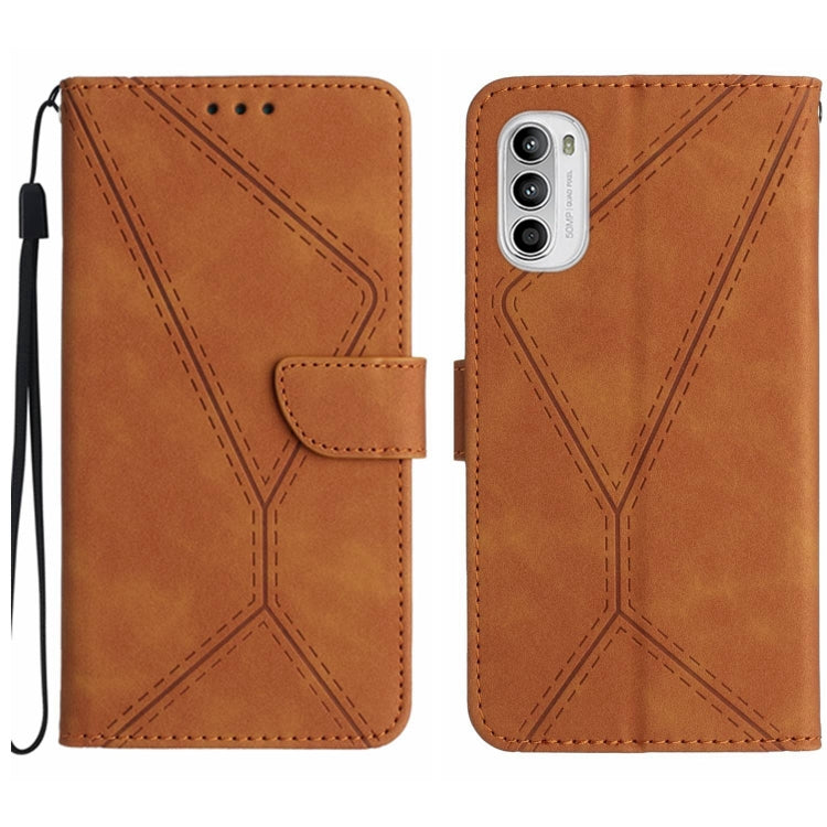 For Motorola Moto G Stylus 4G 2022 Stitching Embossed Leather Phone Case(Brown) - free shipping - PMC TechLife - Order now!