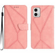 For Motorola Moto G73 5G Stitching Embossed Leather Phone Case(Pink) - free shipping - PMC TechLife - Order now!
