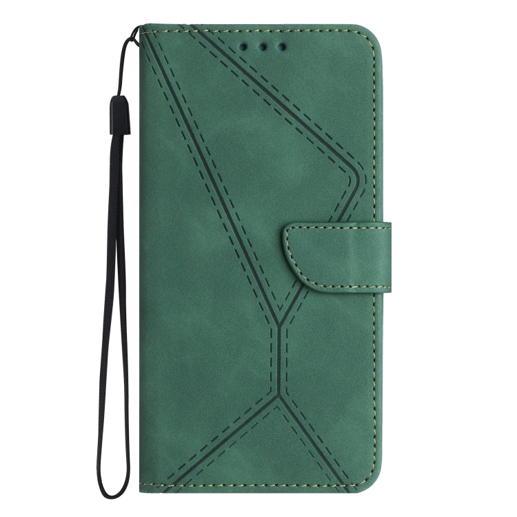 For Motorola Moto G14 Stitching Embossed Leather Phone Case(Green)