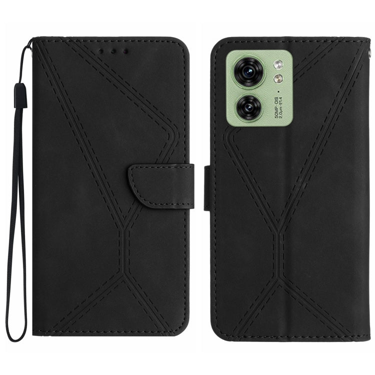 For Motorola Edge 40 Stitching Embossed Leather Phone Case(Black) - free shipping - PMC TechLife - Order now!