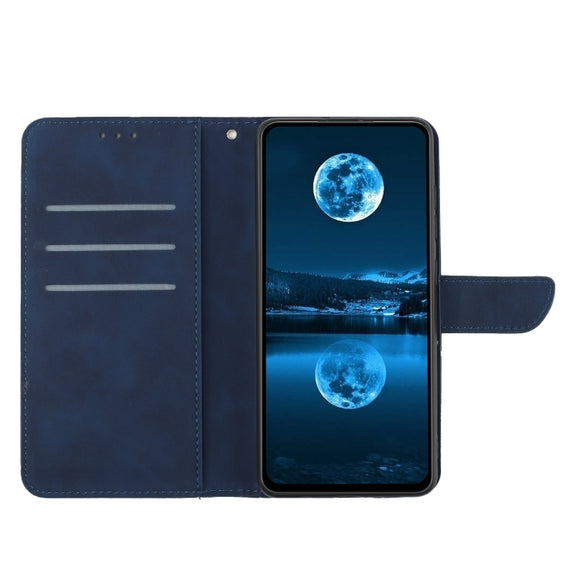 For Motorola Edge 40 Stitching Embossed Leather Phone Case(Blue)