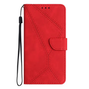 For Motorola Moto G54 Stitching Embossed Leather Phone Case(Red)