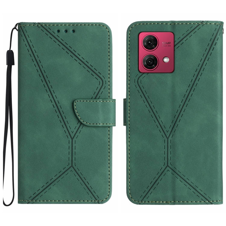 For Motorola Moto G84 Stitching Embossed Leather Phone Case(Green) - free shipping - PMC TechLife - Order now!