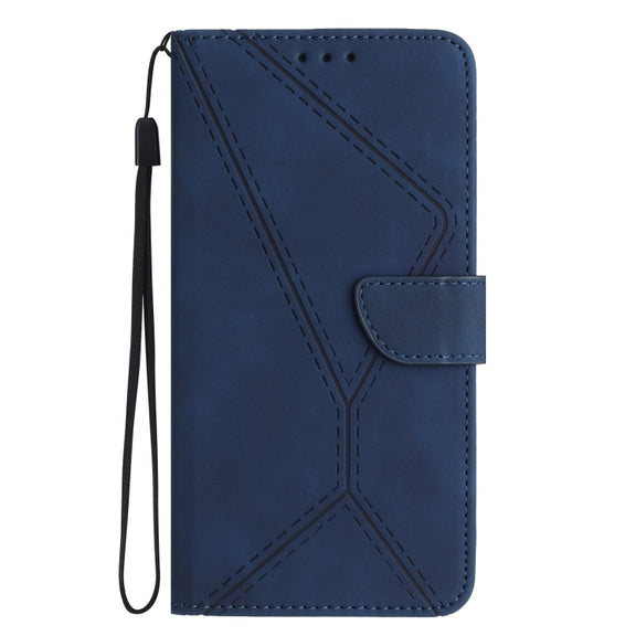 For Motorola Moto G84 Stitching Embossed Leather Phone Case(Blue)