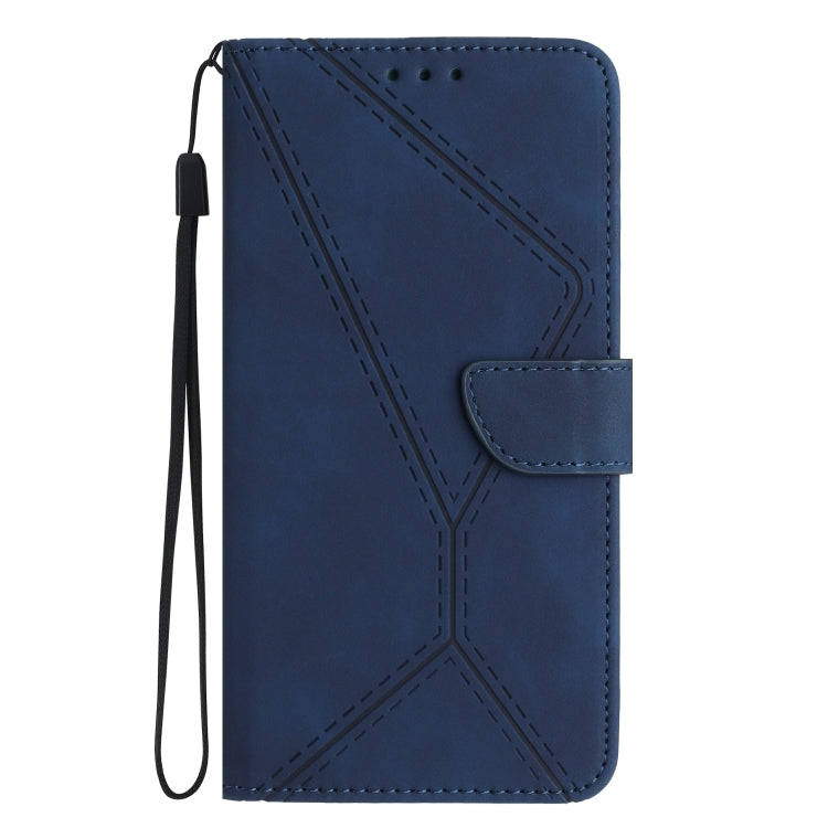 For Motorola Moto G84 Stitching Embossed Leather Phone Case(Blue)