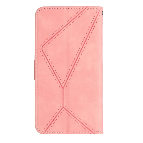For Motorola Edge 40 Neo Stitching Embossed Leather Phone Case(Pink)