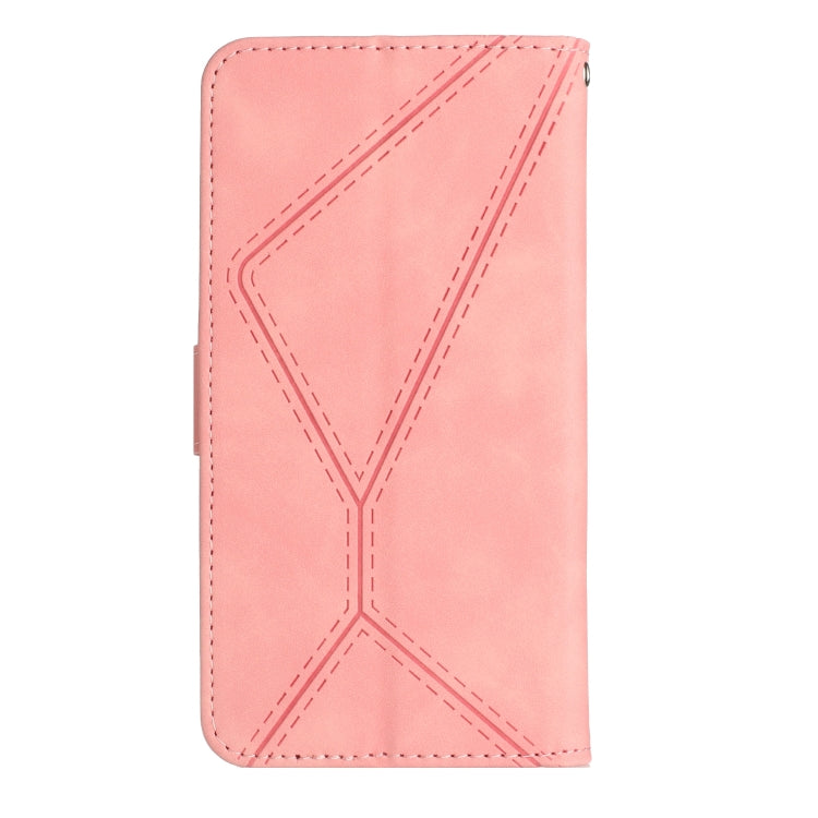 For Motorola Edge 40 Neo Stitching Embossed Leather Phone Case(Pink)
