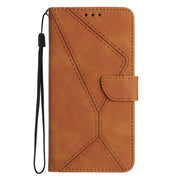 For Motorola Edge 40 Neo Stitching Embossed Leather Phone Case(Brown)