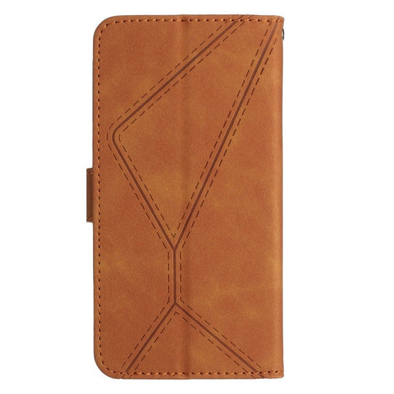 For Motorola Edge 40 Neo Stitching Embossed Leather Phone Case(Brown)