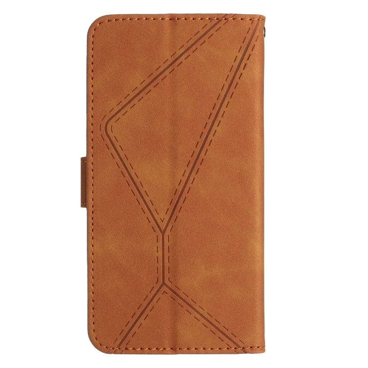 For Motorola Edge 40 Neo Stitching Embossed Leather Phone Case(Brown)