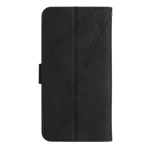 For Motorola Edge 40 Neo Stitching Embossed Leather Phone Case(Black)