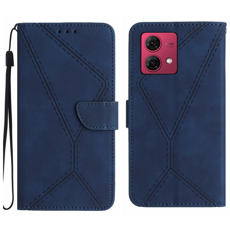 For Motorola Edge 40 Neo Stitching Embossed Leather Phone Case(Blue) - free shipping - PMC TechLife - Order now!