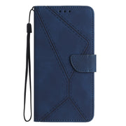 For Motorola Edge 40 Neo Stitching Embossed Leather Phone Case(Blue)