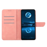 For Motorola Moto E14 Stitching Embossed Leather Phone Case(Pink)