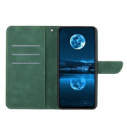 For Motorola Moto E14 Stitching Embossed Leather Phone Case(Green)