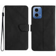 For Motorola Moto G45 5G Stitching Embossed Leather Phone Case(Black) - free shipping - PMC TechLife - Order now!