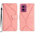 For Motorola Moto G55 5G Stitching Embossed Leather Phone Case(Pink) - free shipping - PMC TechLife - Order now!