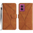 For Motorola Moto G55 5G Stitching Embossed Leather Phone Case(Brown) - free shipping - PMC TechLife - Order now!