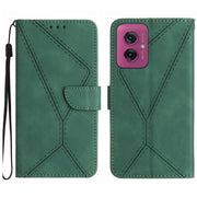 For Motorola Moto G55 5G Stitching Embossed Leather Phone Case(Green)
