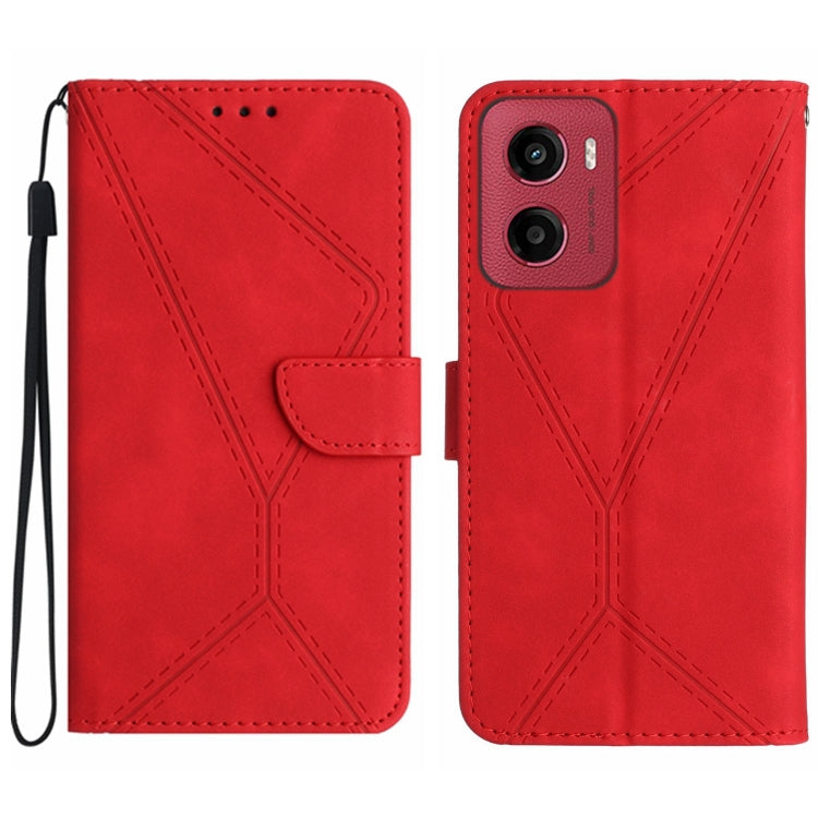 For Motorola Moto G05 Stitching Embossed Leather Phone Case(Red) - free shipping - PMC TechLife - Order now!