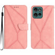 For Motorola Moto G15 Stitching Embossed Leather Phone Case(Pink) - free shipping - PMC TechLife - Order now!