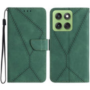 For Motorola Edge 60 5G Stitching Embossed Leather Phone Case(Green)