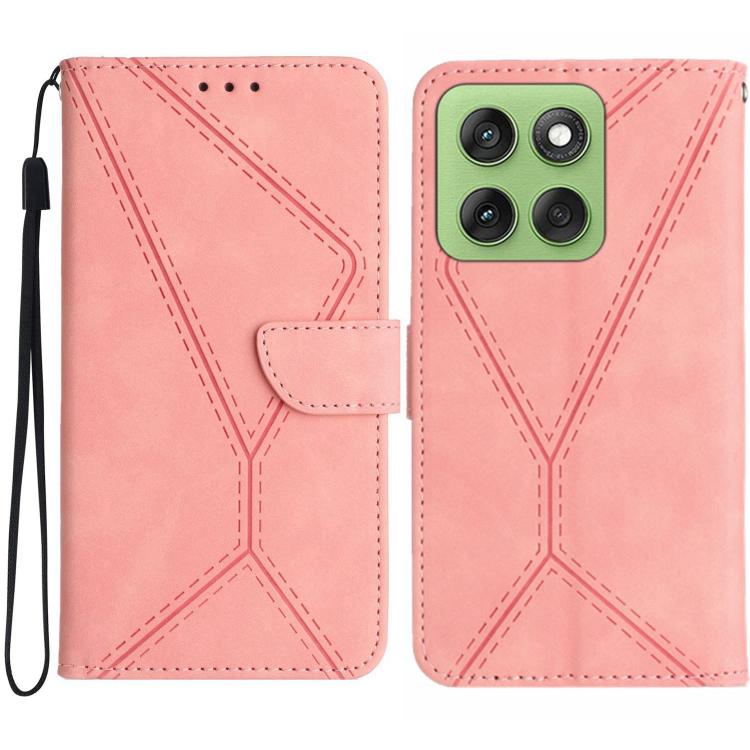 For Motorola Edge 60 Pro Stitching Embossed Leather Phone Case(Pink) - free shipping - PMC TechLife - Order now!