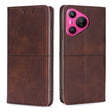 For Huawei Pura 70 5G Cow Texture Magnetic Leather Phone Case(Dark Brown) - Huawei Cases by PMC Jewellery | Online Shopping South Africa | PMC Jewellery | Buy Now Pay Later Mobicred