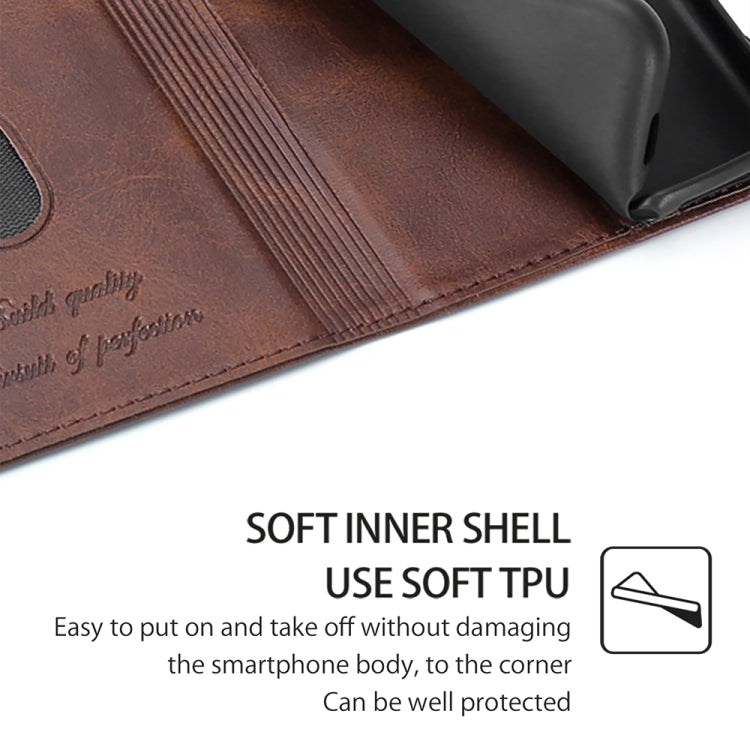 For Huawei Pura 70 5G Cow Texture Magnetic Leather Phone Case(Dark Brown)