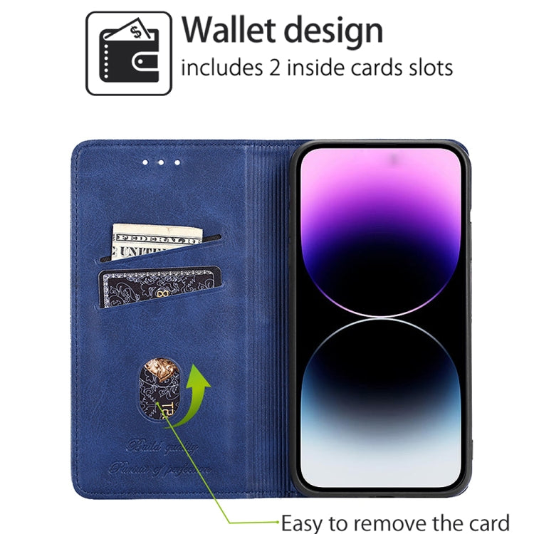 For Huawei Pura 70 Pro / 70 Pro+ 5G Cow Texture Magnetic Leather Phone Case(Blue)