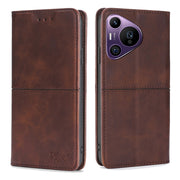 For Huawei Pura 70 Pro / 70 Pro+ 5G Cow Texture Magnetic Leather Phone Case(Dark Brown)