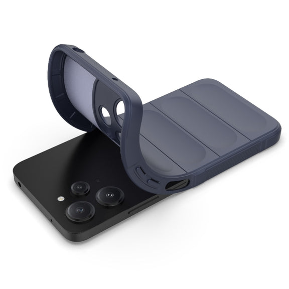 For Xiaomi Redmi 12 5G Magic Shield TPU + Flannel Phone Case(Dark Blue)