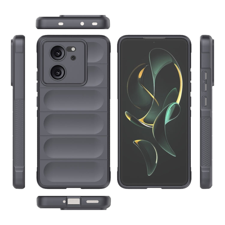 For Xiaomi Redmi K60 Ultra Magic Shield TPU + Flannel Phone Case(Dark Grey) - Redmi K60 Ultra Cases by PMC TechLife | Online Shopping South Africa | PMC TechLife | Buy Now Pay Later Mobicred