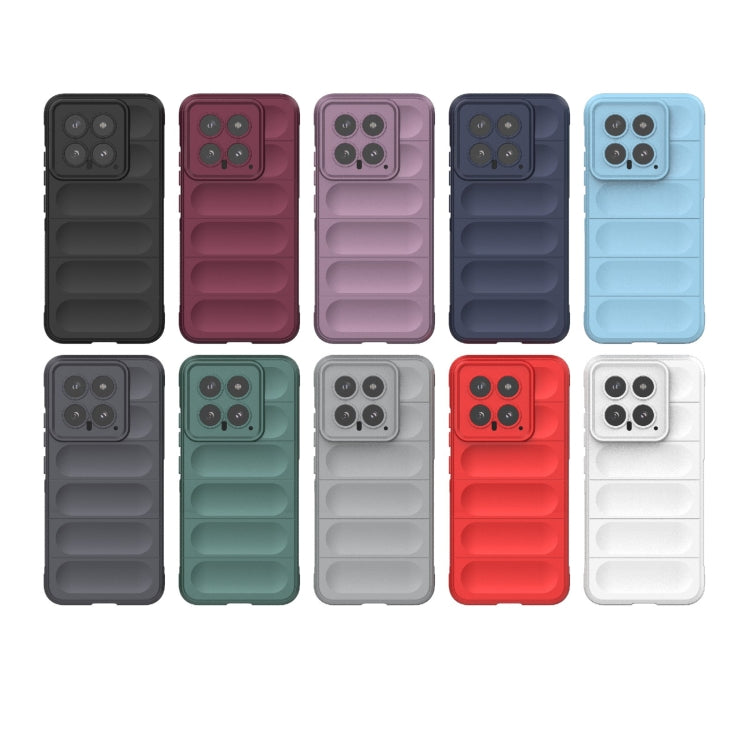 For Xiaomi 14 5G Magic Shield TPU + Flannel Phone Case(Light Blue)