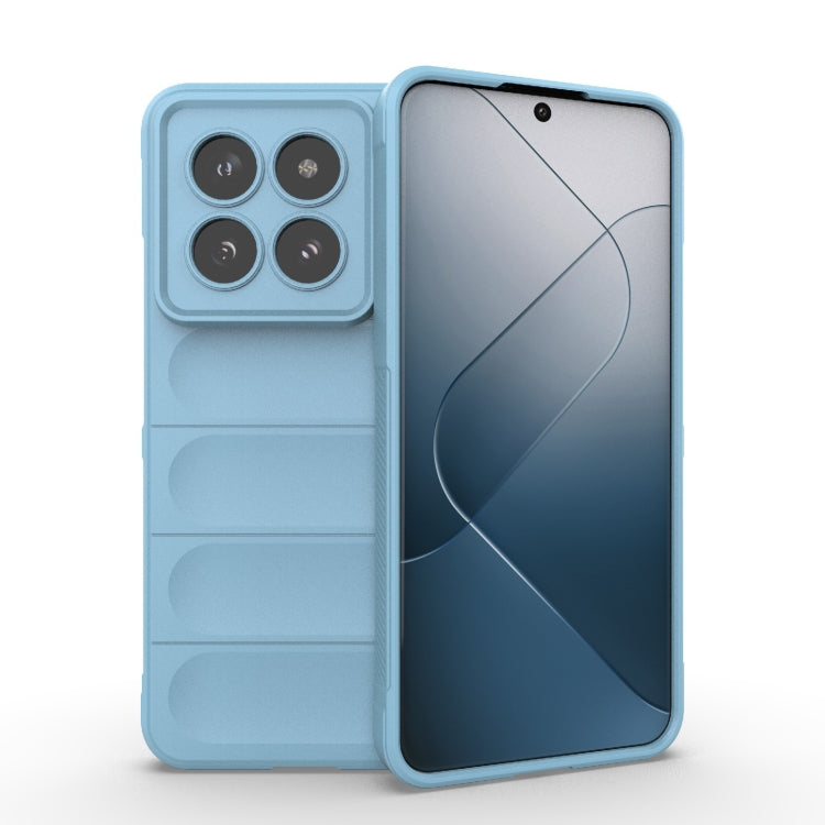 For Xiaomi 14 Pro 5G Magic Shield TPU + Flannel Phone Case(Light Blue) - 14 Pro Cases by PMC TechLife | Online Shopping South Africa | PMC TechLife | Buy Now Pay Later Mobicred