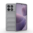 For Xiaomi Redmi K70 / K70 Pro 5G Magic Shield TPU + Flannel Phone Case(Grey) - K70 Pro Cases by PMC TechLife | Online Shopping South Africa | PMC TechLife | Buy Now Pay Later Mobicred