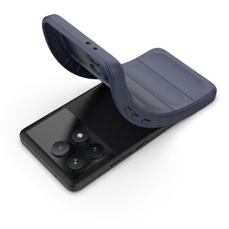 For Xiaomi Redmi K70 / K70 Pro 5G Magic Shield TPU + Flannel Phone Case(Grey) - K70 Pro Cases by PMC TechLife | Online Shopping South Africa | PMC TechLife | Buy Now Pay Later Mobicred